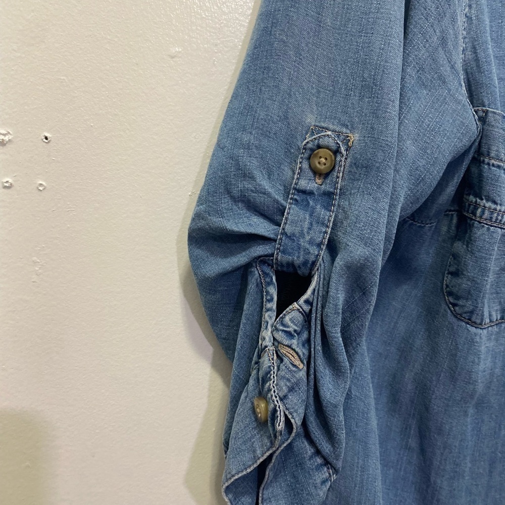 Sonoma Chambray Buttoned Down Shirt Dress - Picture 3 of 5